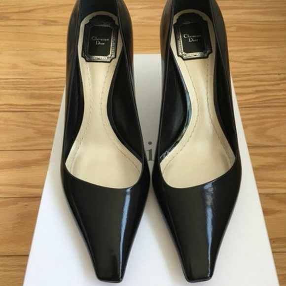 Christian Dior Patent Leather Black Pumps US 9 - Picture 1 of 8